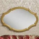 Specchiera da muro argento o oro moderna in legno made in Italy Davide Viadurini