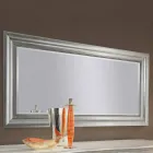 Specchiera da muro argento,oro legno a mano fatta in Italia Alessandro Viadurini