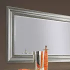 Specchiera da muro argento,oro legno a mano fatta in Italia Alessandro Viadurini