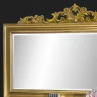 Specchiera da muro fatta a mano legno e fregio resina in Italia Matteo Viadurini