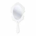 Specchiera da parete bianca con cornice decorata Neve made in Italia Viadurini