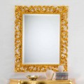 Specchiera da parete design classico con finitura foglia oro Paris