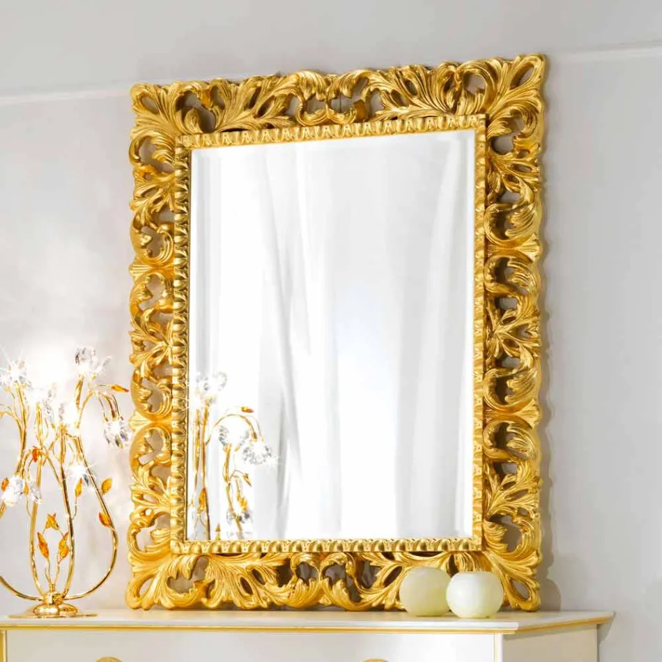 Specchiera da parete design classico Ives, 100x120 cm Viadurini