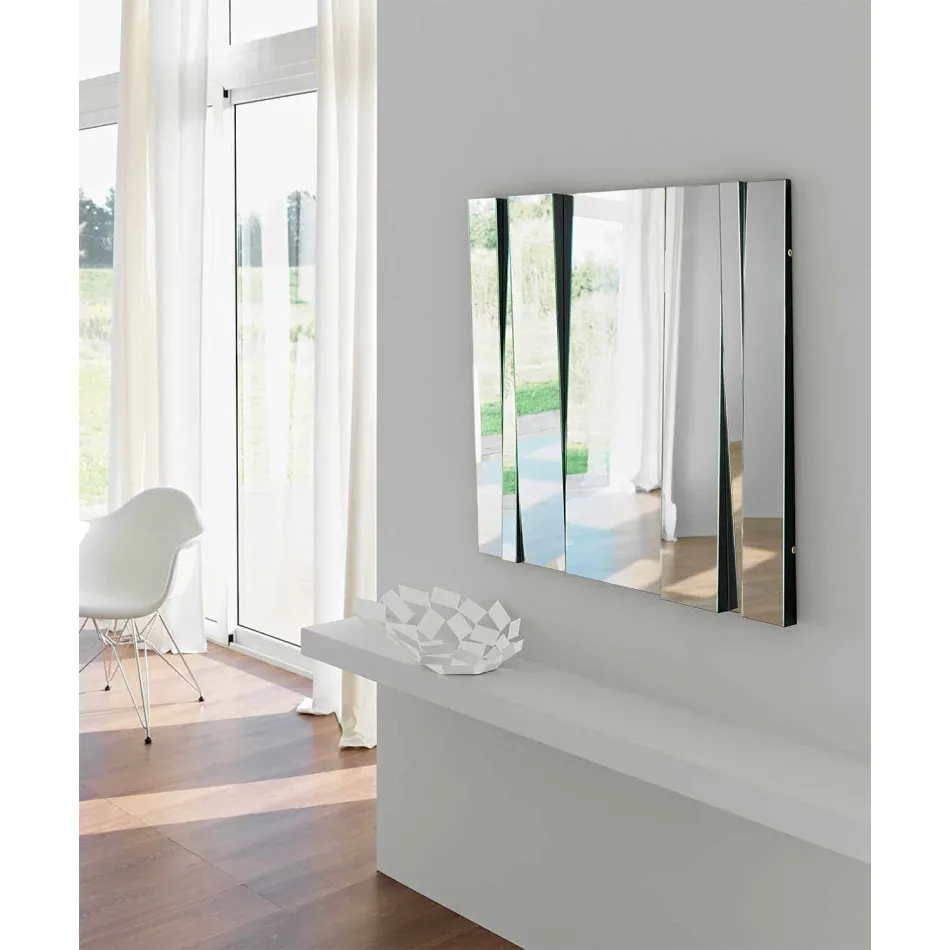 Specchiera da Parete di Design Moderno in Vetro e Metallo Made in Italy – Pallino Viadurini