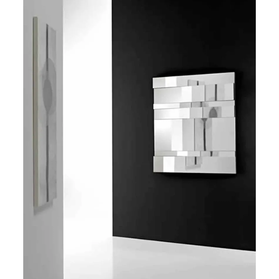 Specchiera da Parete di Design Moderno in Vetro e Metallo Made in Italy – Pallino Viadurini