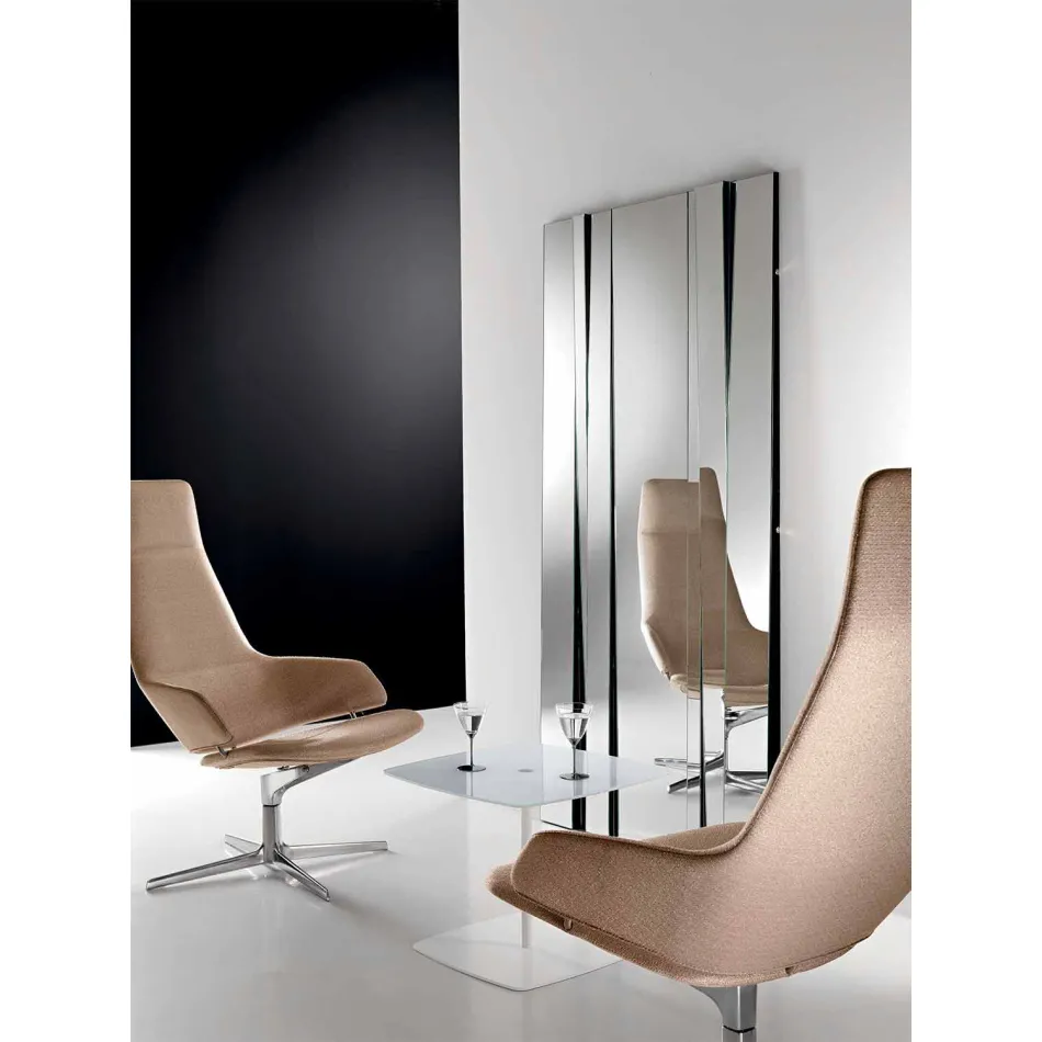 Specchiera da Parete di Design Moderno in Vetro e Metallo Made in Italy – Pallino Viadurini