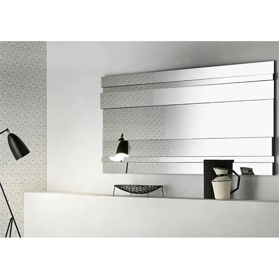 Specchiera da Parete di Design Moderno in Vetro e Metallo Made in Italy – Pallino Viadurini