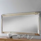 Specchiera da parete in legno moderna fatta in Italia a mano Piera Viadurini