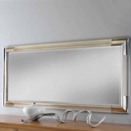 Specchiera da parete in legno moderna fatta in Italia a mano Piera Viadurini