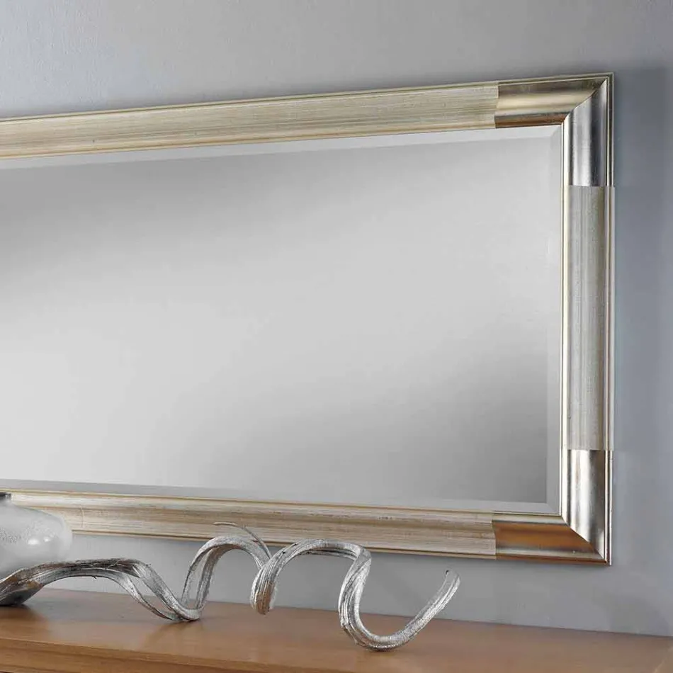 Specchiera da parete in legno moderna fatta in Italia a mano Piera Viadurini