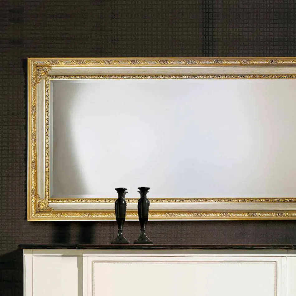 Specchiera da parete moderna in legno di abete fatta in Italia Armando Viadurini