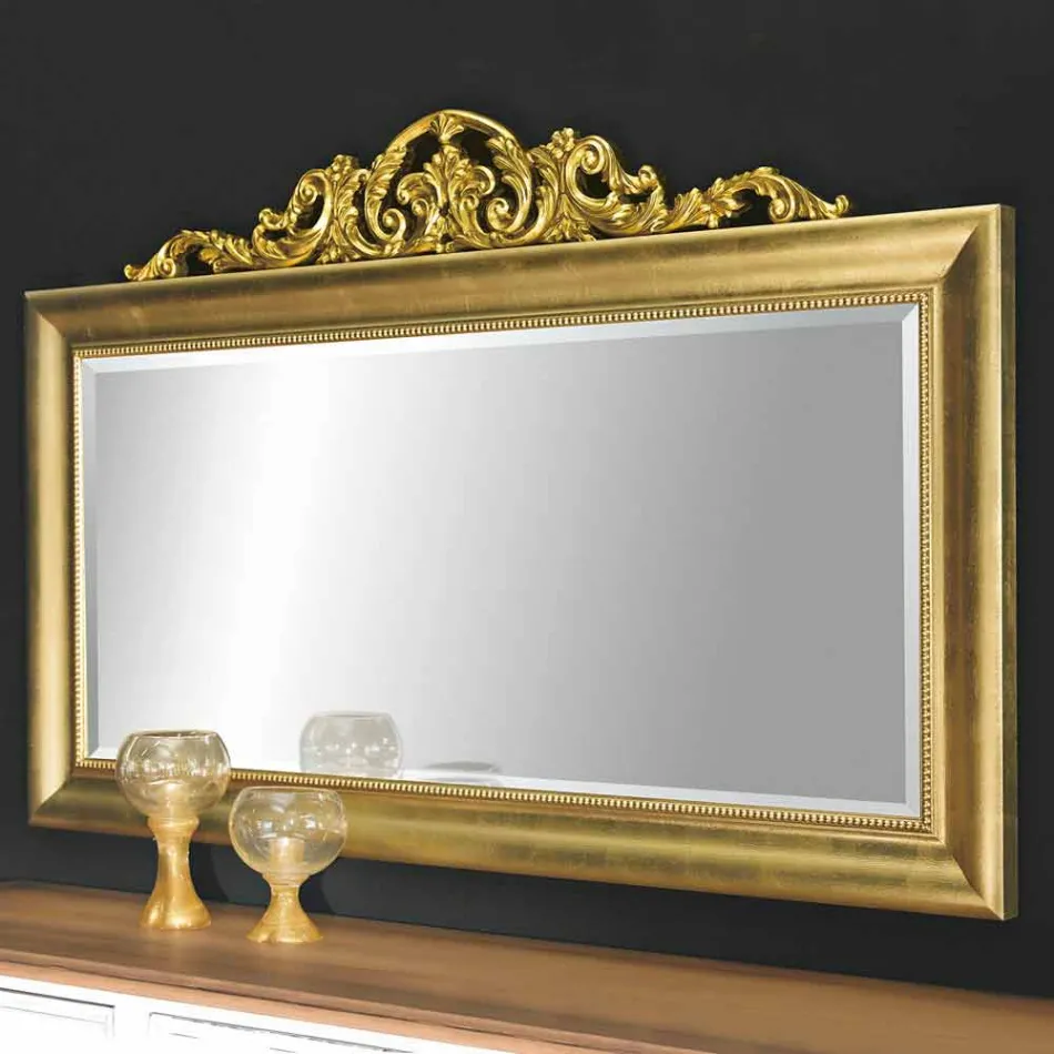 Specchiera da parete moderna realizzata in legno in Italia Kevin Viadurini