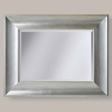 Specchiera da parete oro,argento in legno di abete made Italy Silvio Viadurini