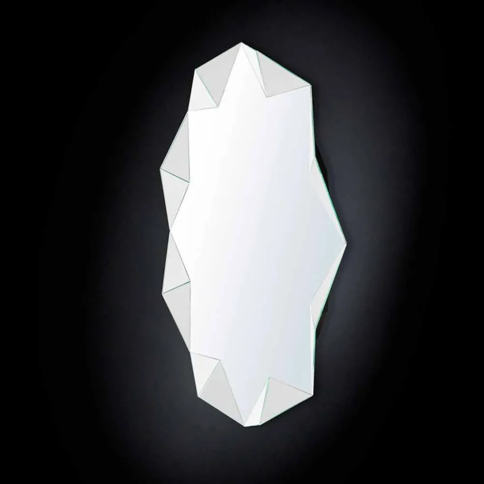 Specchiera moderna a muro dal design tridimensionale Diamond Viadurini