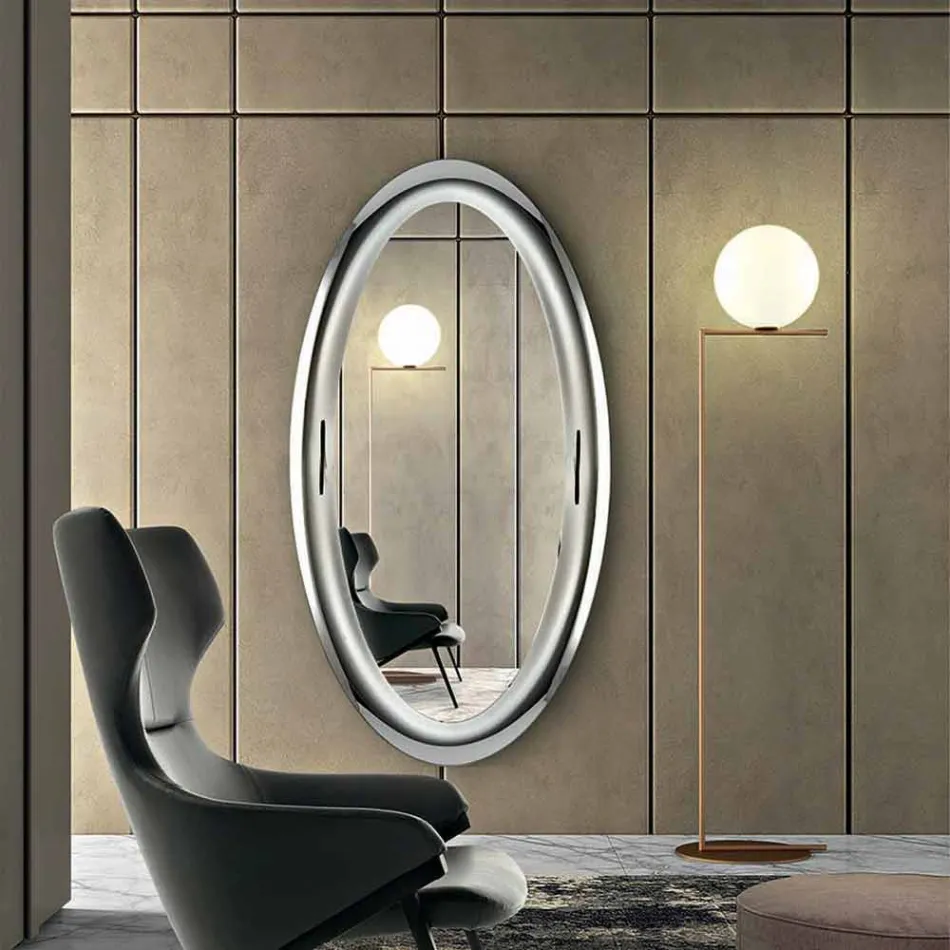 Specchiera Moderna in Finitura Cristallo Specchiato Made in Italy - Stilla Viadurini