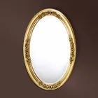 Specchiera moderna ovale legno realizzata a mano in Italia Federico Viadurini