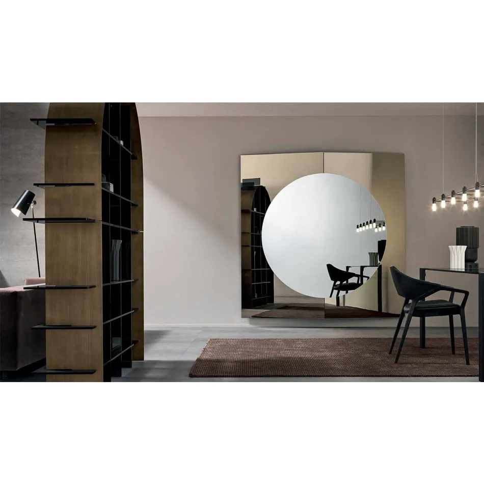 Specchiera Muro di Design Moderno Composta da 3 Pannelli Made in Italy – Bristol Viadurini