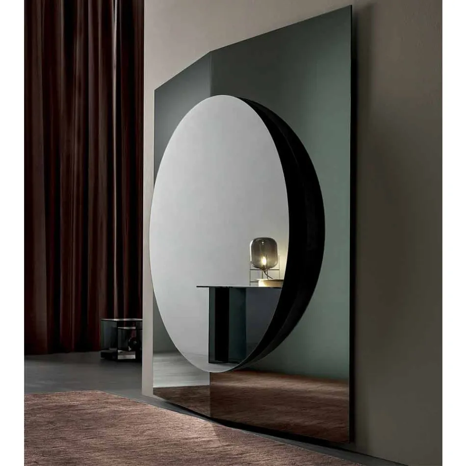 Specchiera Muro di Design Moderno Composta da 3 Pannelli Made in Italy – Bristol Viadurini