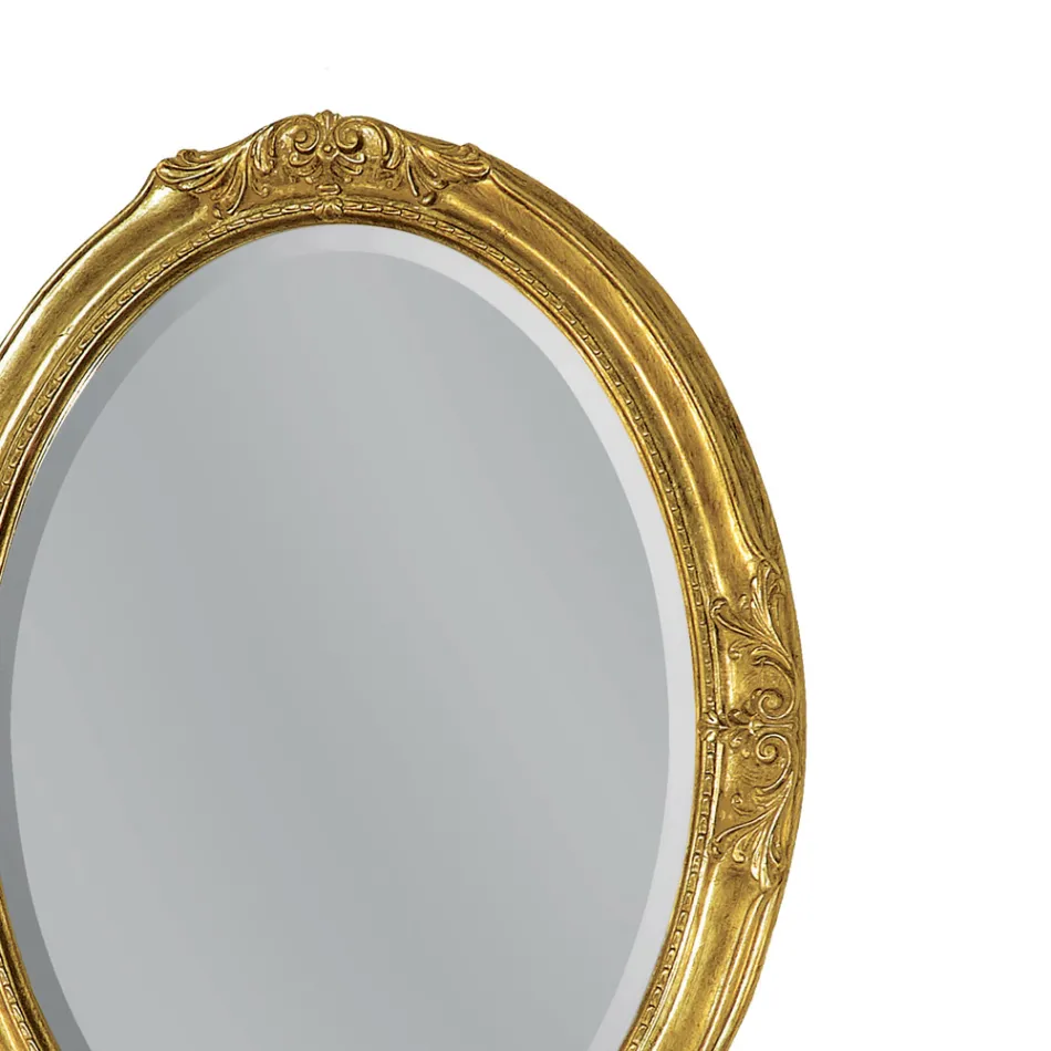 Specchiera Ovale con Specchio Molato Made in Italy - Avus Viadurini