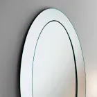 Specchiera Ovale da Terra Moderna con Cornice Inclinata Made in Italy – Salamina Viadurini