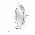 Specchiera Ovale da Terra Moderna con Cornice Inclinata Made in Italy – Salamina Viadurini