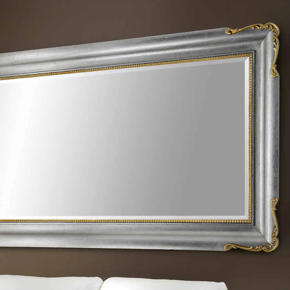 Specchiera parete prodotta a mano legno realizzata in Italia Cristian Viadurini
