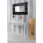 Specchiera Rettangolare da Muro dal Design Grande Moderna in Legno Nero - Manola Viadurini