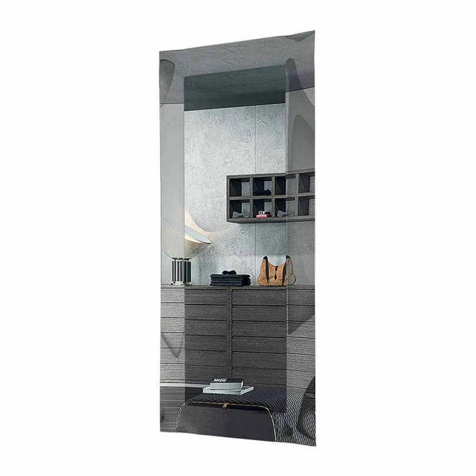 Specchiera Rettangolare di Design con Cornice in Vetro Made in Italy - Eclisse Viadurini