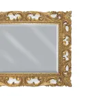 Specchiera Rettangolare in Foglia Oro e Specchio Molato Made in Italy - Rangi Viadurini