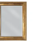 Specchiera Rettangolare in Foglia Oro Leggermente Anticata Made in Italy - Abeona Viadurini