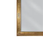 Specchiera Rettangolare in Foglia Oro Leggermente Anticata Made in Italy - Abeona Viadurini