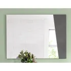 Specchio a Muro con Legno Bianco Lucido Ardesia Design Italiano - Joris Viadurini