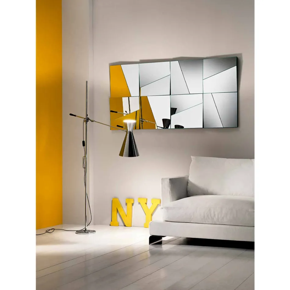 Specchio a Muro Modulare con Specchi Concavi e Convessi Made in Italy – Allergia Viadurini