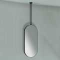 Specchio Appeso in Metallo con Luce Opzionale Made in Italy - Amadeus