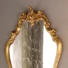 Specchio Barocco Sagomato con Cornice Foglia Oro Made in Italy - Prezioso Viadurini