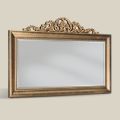 Specchio Classico in Legno Foglia Oro Rettangolare Made in Italy - Ibiscos