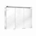 Specchio Bagno con Contenitore da Parete a 3 Ante con Ripiani Interni - Bramo