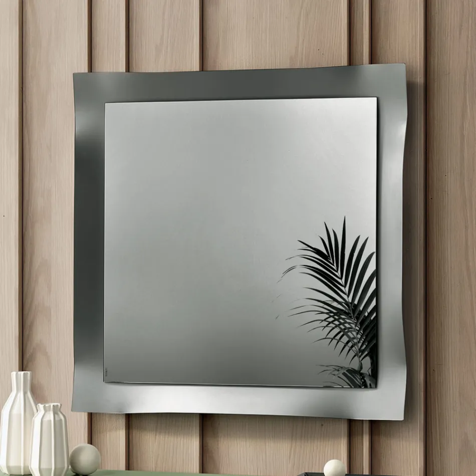Specchio con Cornice Sagomata Disponibile in 3 Misure e 2 Colori - Carolina Viadurini