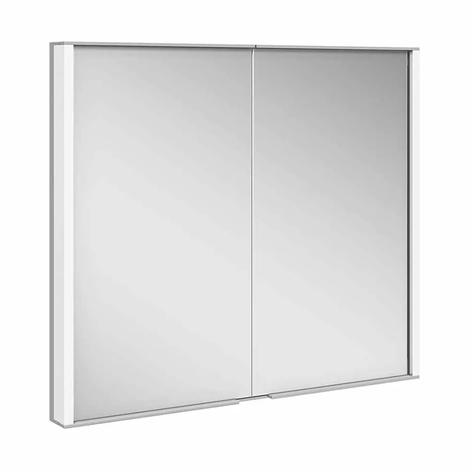 Specchio Contenitore da Incasso Moderno in Alluminio Verniciato Argento - Demon Viadurini