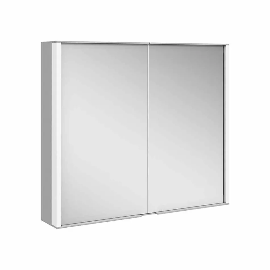 Specchio Contenitore da Parete in Alluminio con Illuminazione LED - Demon Viadurini