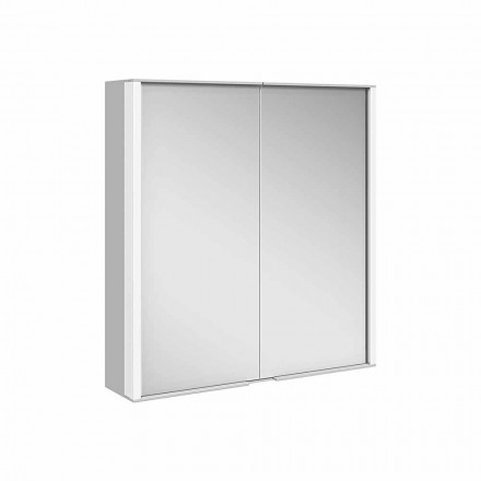 Specchio Contenitore da Parete in Alluminio con Illuminazione LED - Demon Viadurini