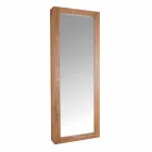Specchio Contenitore da Parete in Teak con Ripiani e Cassetti Interni - Ralio Viadurini