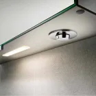 Specchio Contenitore Moderno con Anta Battente e Illuminazione LED - Alfio Viadurini