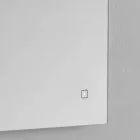 Specchio da Muro Moderno con Luce LED e Telaio in Acciaio Made in Italy - Yutta Viadurini