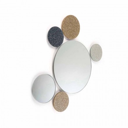 Specchio da muro rotondo di design modeno fatto in Italia ADDO Viadurini
