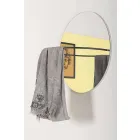 Specchio da Parete con Appendiabiti in Acciaio Moderno Made in Italy - Chioccia Viadurini