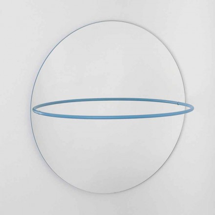 Specchio da Parete con Appendiabiti in Acciaio Moderno Made in Italy - Chioccia Viadurini