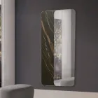 Specchio da Parete con Inserto in Legno o Ceramica Made in Italy - Montecarlo Viadurini