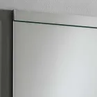 Specchio da Parete con Luce Integrata in Acciaio Inox Made in Italy - Tuccio Viadurini