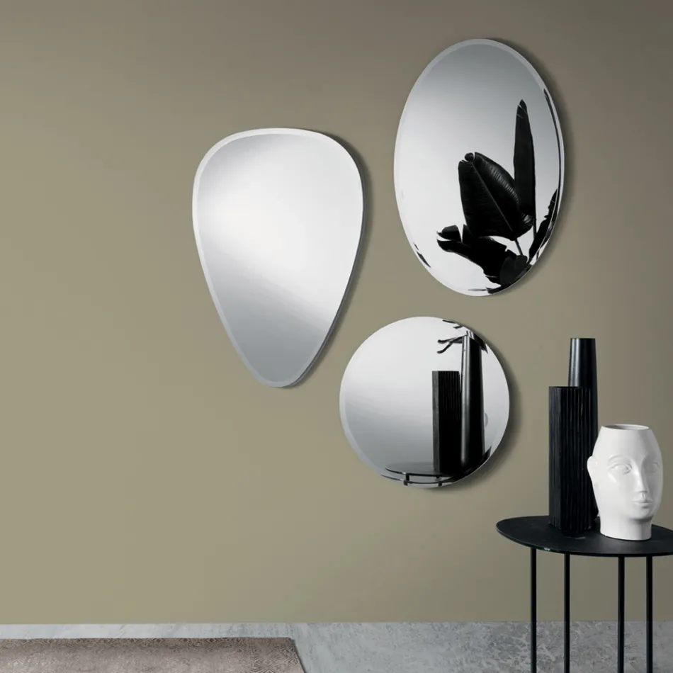 Specchio da Parete con Molatura Perimetrale Made in Italy - Beata Viadurini